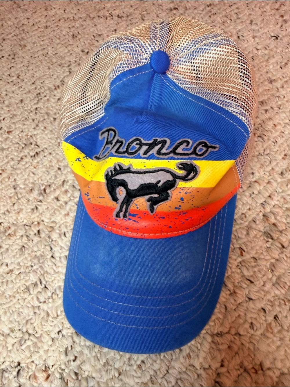 Ford Blue and Cream Mesh Trucker Hat with Patch